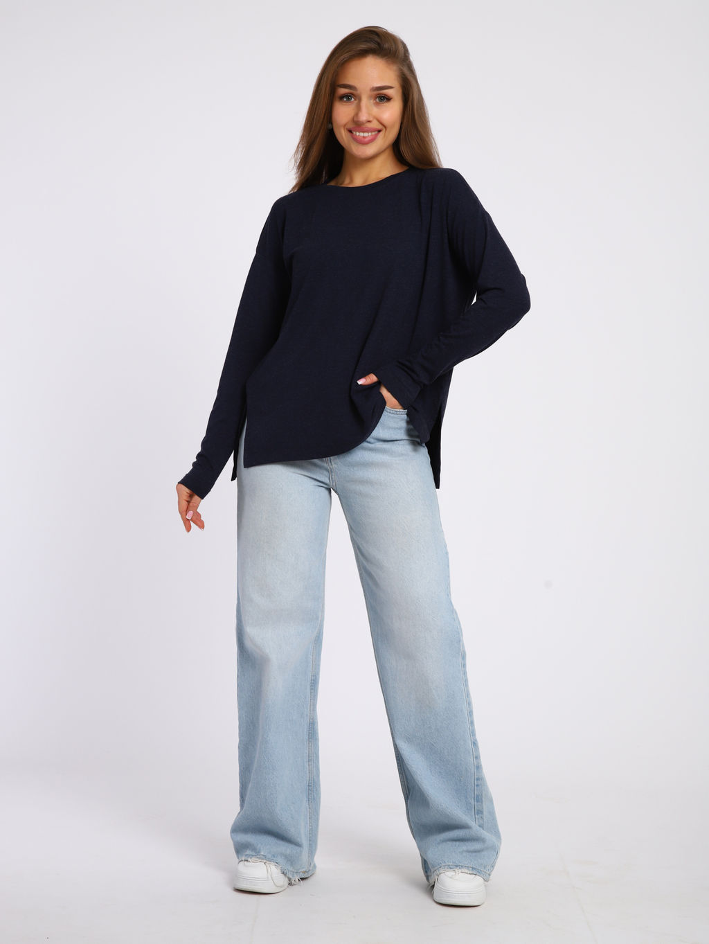 *Джемпер женский Ф-3-040б (темно-синий)