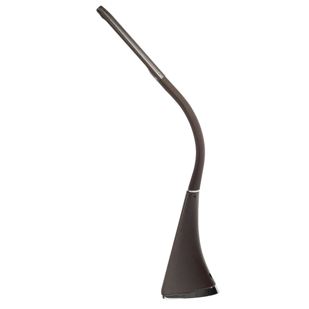 TLD-542 Brown/LED/300Lm/5000K/Dimmer Светильник настольный c часами, календарем, термометром, 5W. Сенсорный выключатель. Коричневый (стилизован под кожу). TM Uniel. - Volpe фото 9
