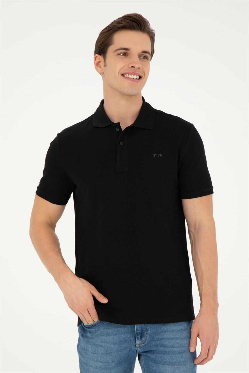 Мужская черная базовая футболка - U.s. polo assn фото 3