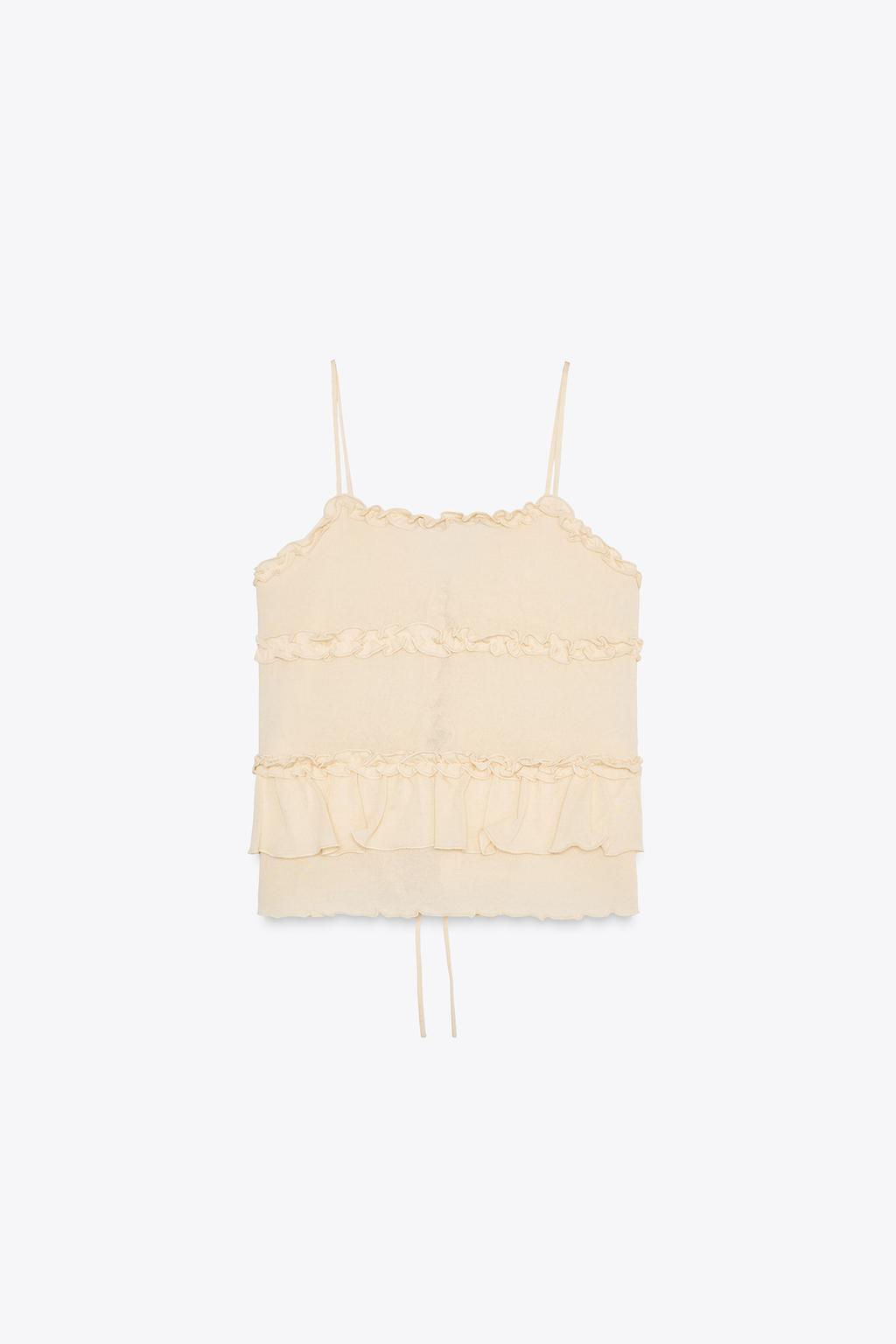 RUFFLED KNIT TOP - Zara фото 8