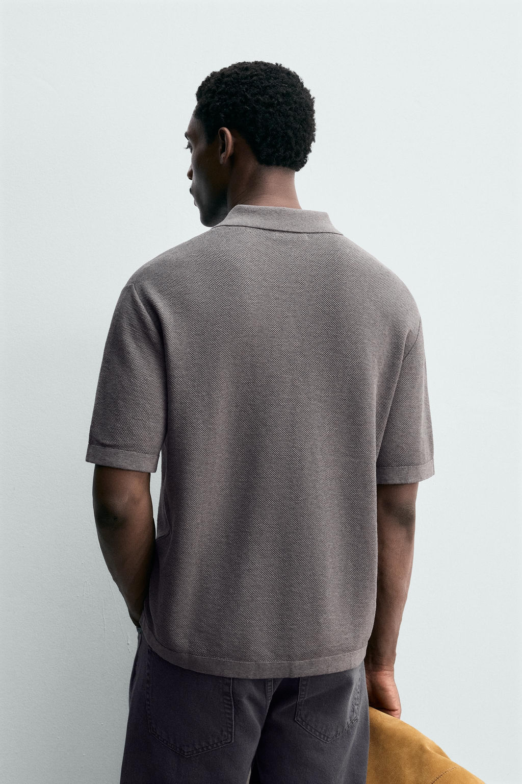 POLO PUNTO RELAXED FIT / Gris - Zara фото 3