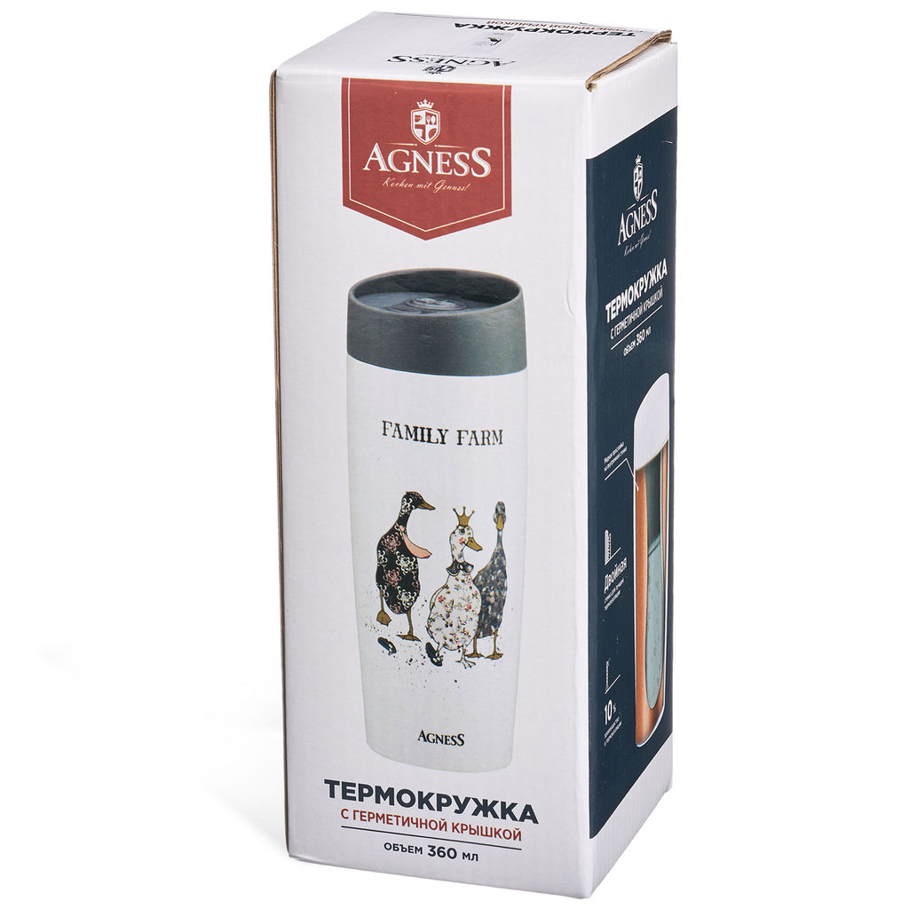 ТЕРМОКРУЖКА AGNESS FAMILY FARM 360МЛ
