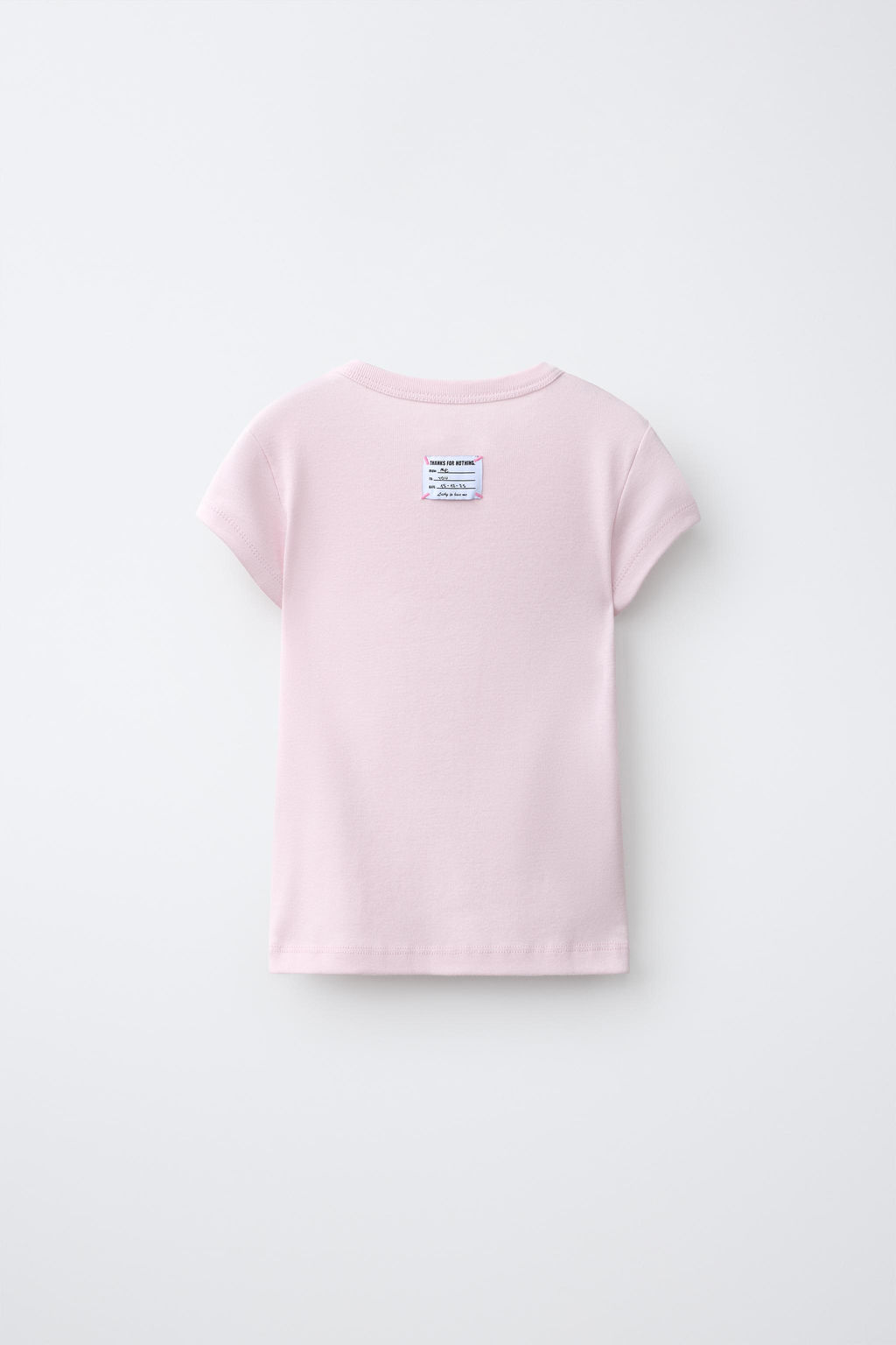 CAMISETA ESTAMPADA TEXTO / Rosa claro - Zara фото 2