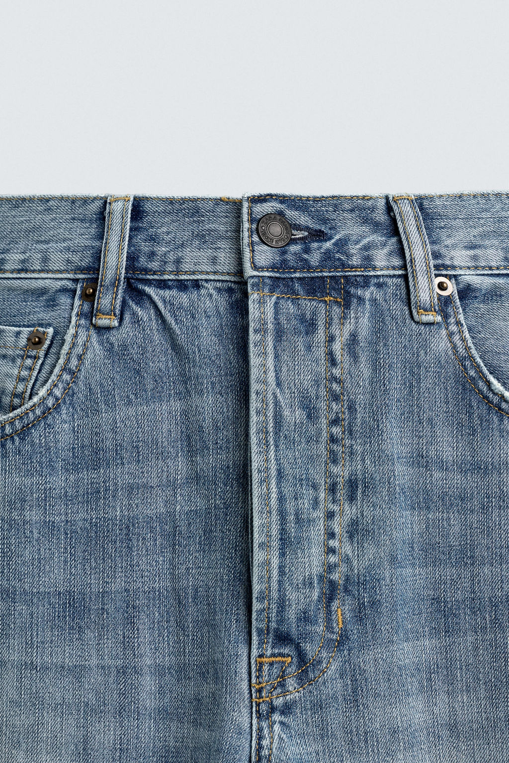 JEANS LOOSE BALLOON FIT BANDAS CONTRASTE / Azul medio - Zara фото 10
