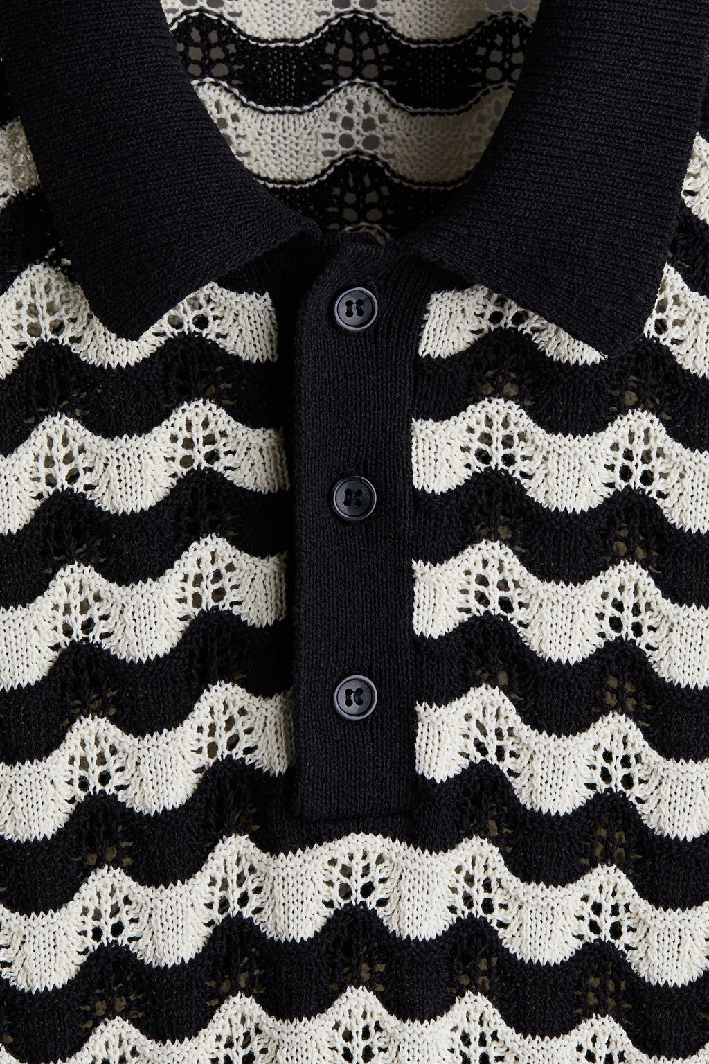 Polo en punto pointelle Regular Fit - H&m фото 3