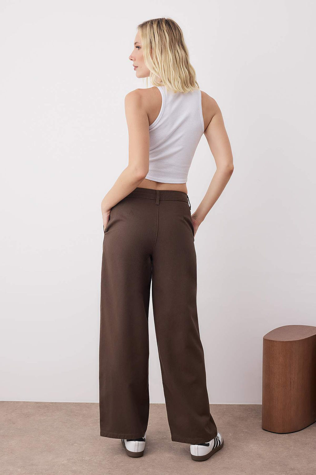 Kahverengi Normal Bel Baggy Jeans TWOAW26JE00198 - Trendyolmilla фото 4