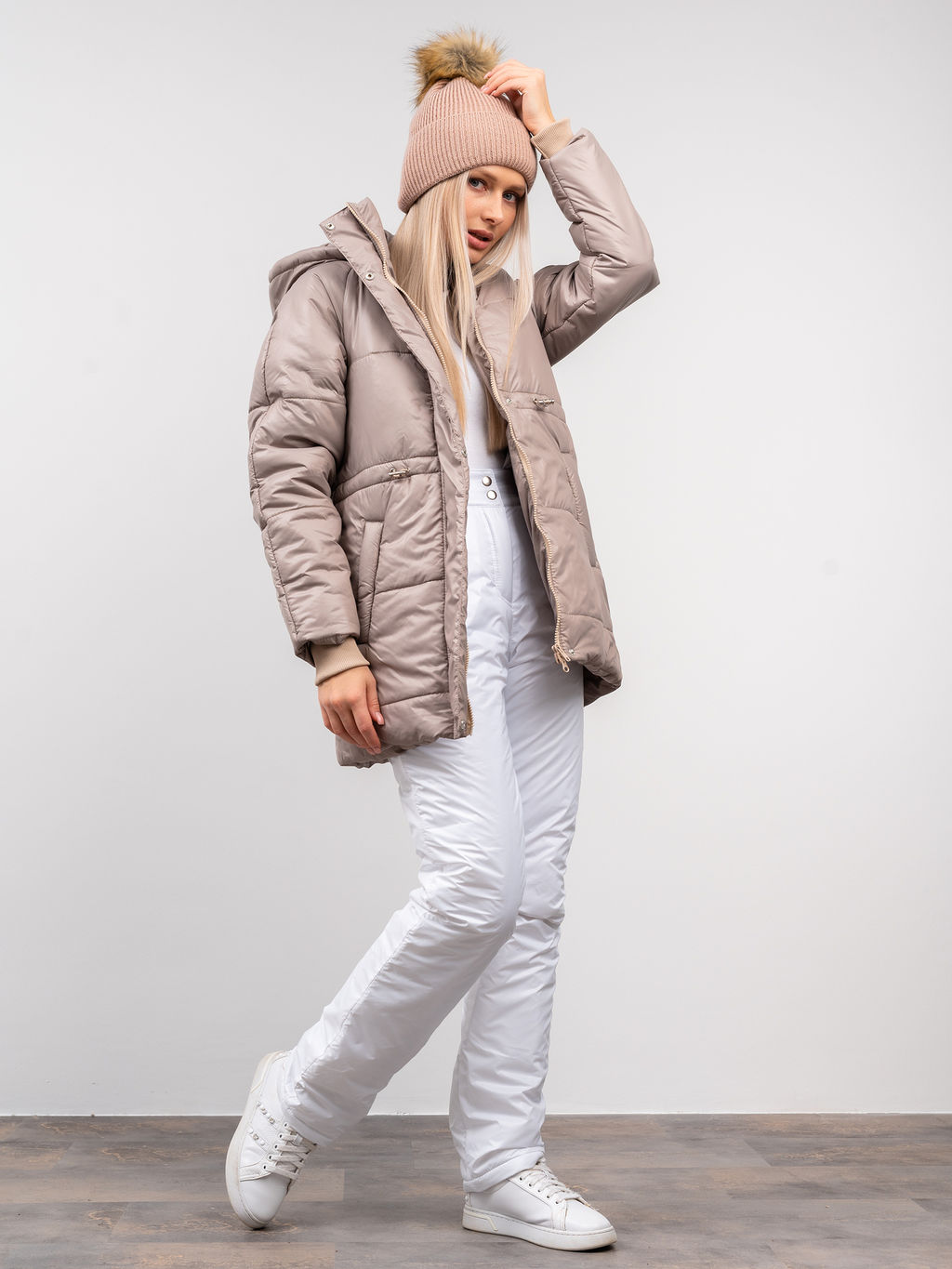 Костюм зимний, горнолыжный Арктика какао-белый - Yollochka фото 2