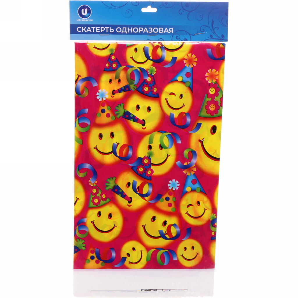 Цена за 4 шт. Скатерть "Праздничный смайл" 108*180см, пвх