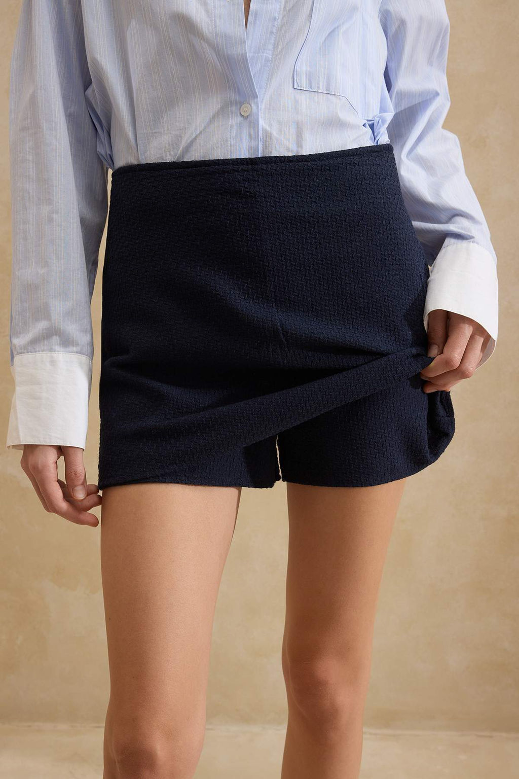 Lacivert Mini Tuvit Sort Etek Sort & Bermuda TWOSS26SR00006 - Trendyolmilla фото 3