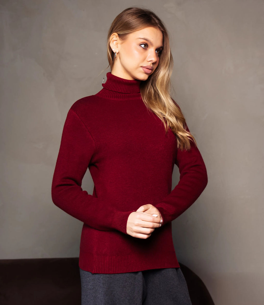 Водолазка #КТ881 (7), бордовый - Dommod фото 2