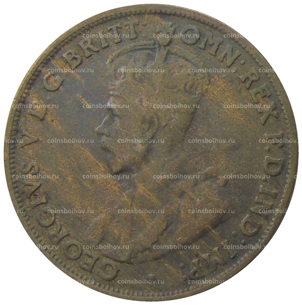 Монета 1 пенни 1924 года Австралия