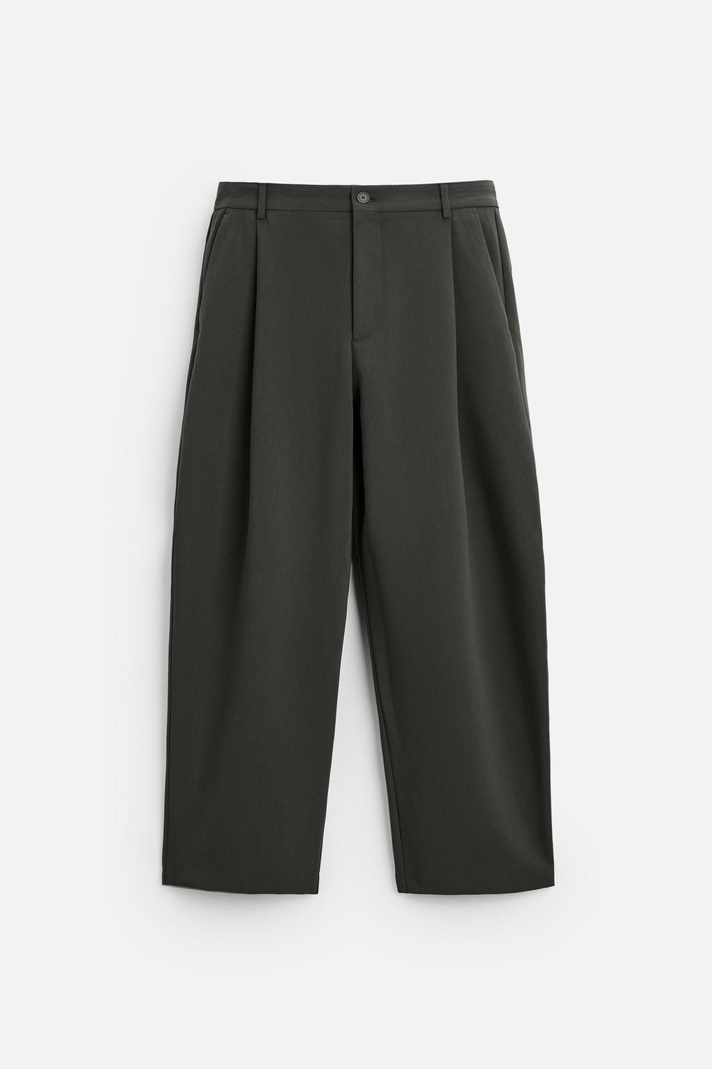 RELAXED FIT PLEATED TROUSERS - Zara фото 11