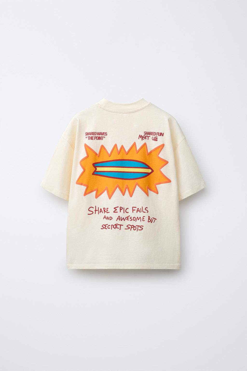 CAMISETA ESTAMPADA SURF / Crudo - Zara фото 8