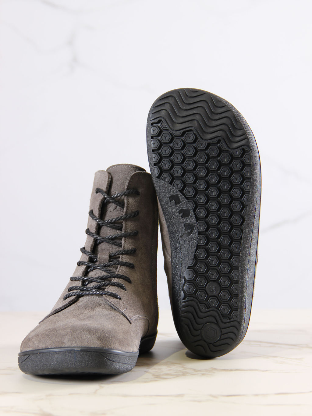 Босоногие ботинки EDART 351.NATAbl.Серый замок замша/шерсть