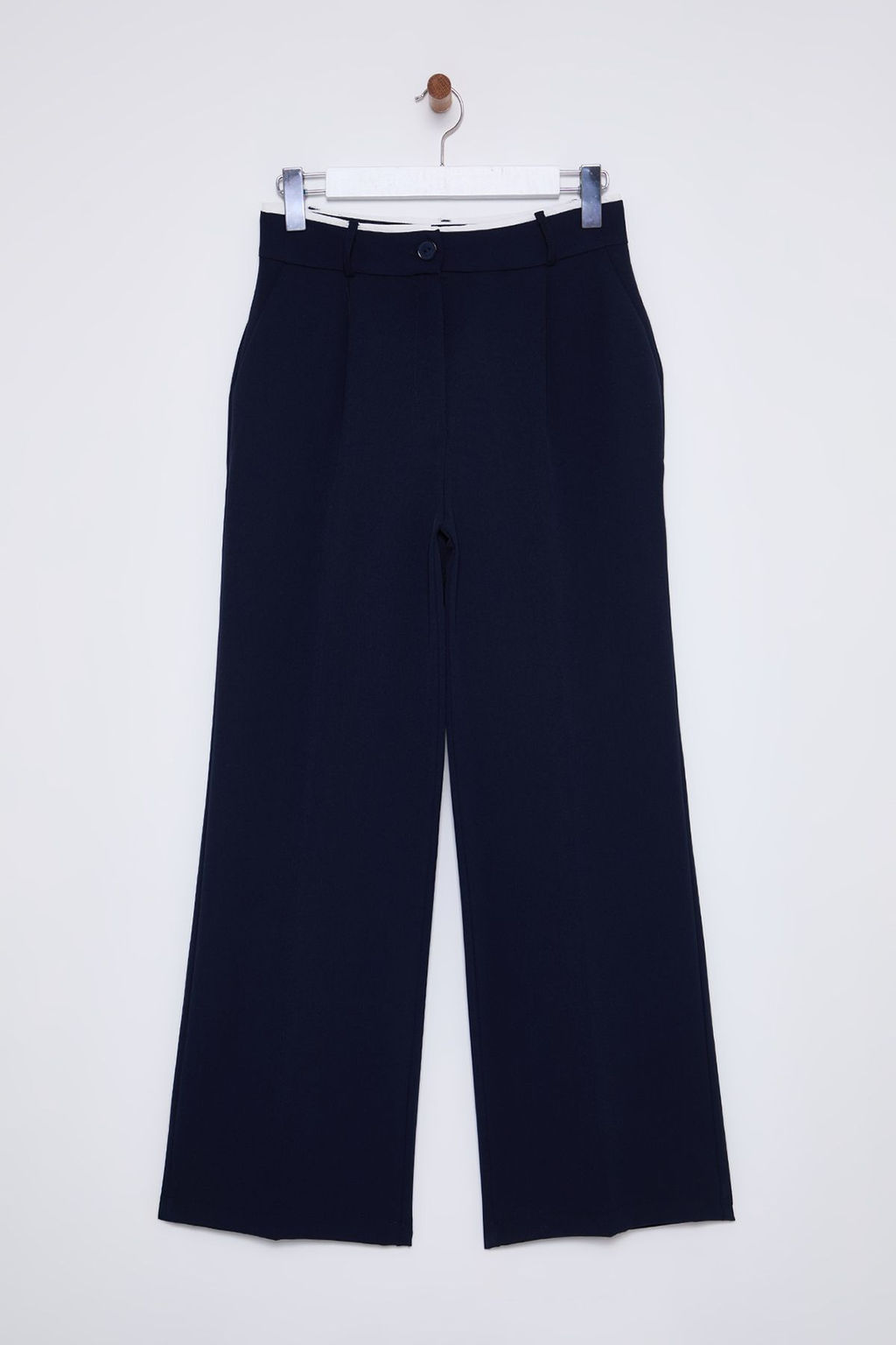 TRENDYOLMILLA Siyah Kemer Detayl? Wide Leg/Genis Paca Dokuma Pantolon TWOAW24PL00341 фото 6