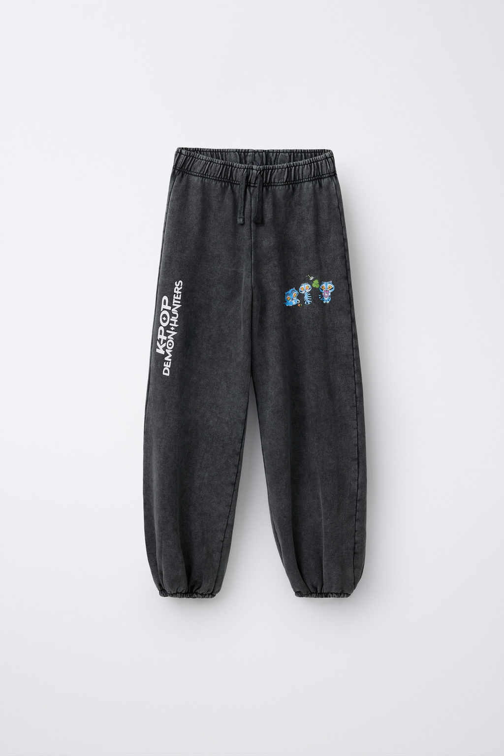PANTAL?N JOGGER EFECTO LAVADO KPOP DEMON HUNTERS NETFLIX  / Gris antracita - Zara фото 5