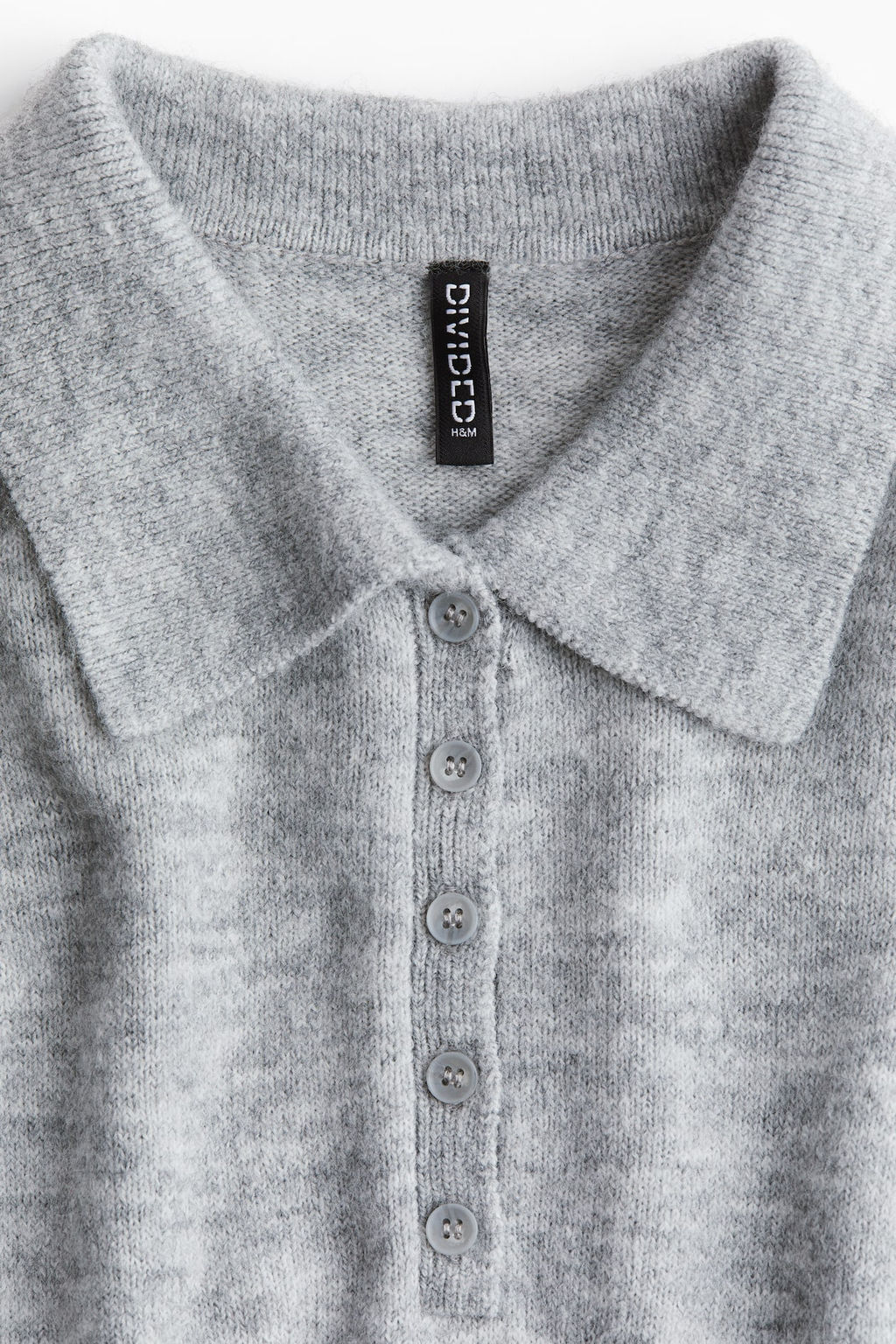 Fine-knit polo dress - H&m фото 6