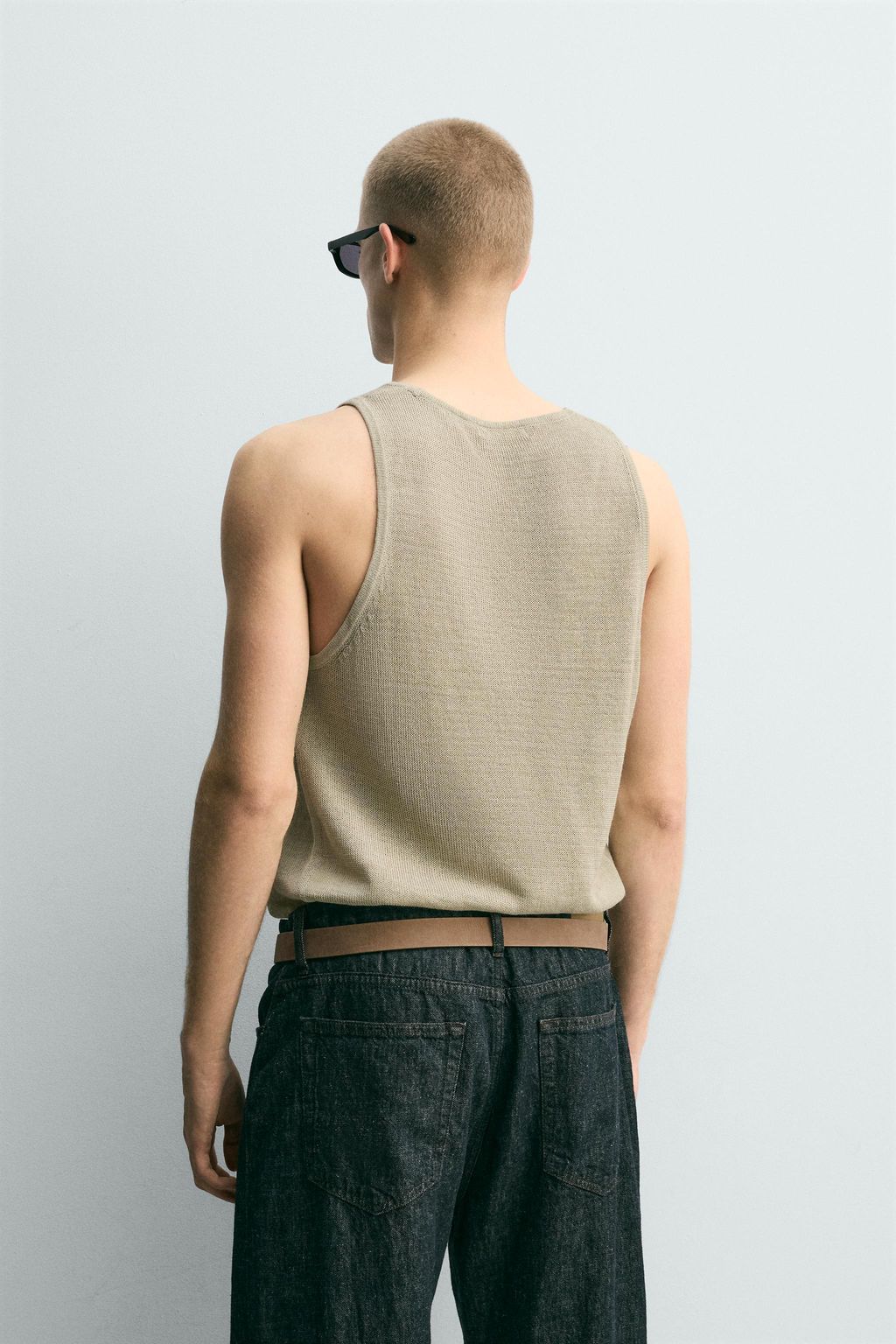 CAMISETA TANK RELAXED FIT PUNTO / Verde claro