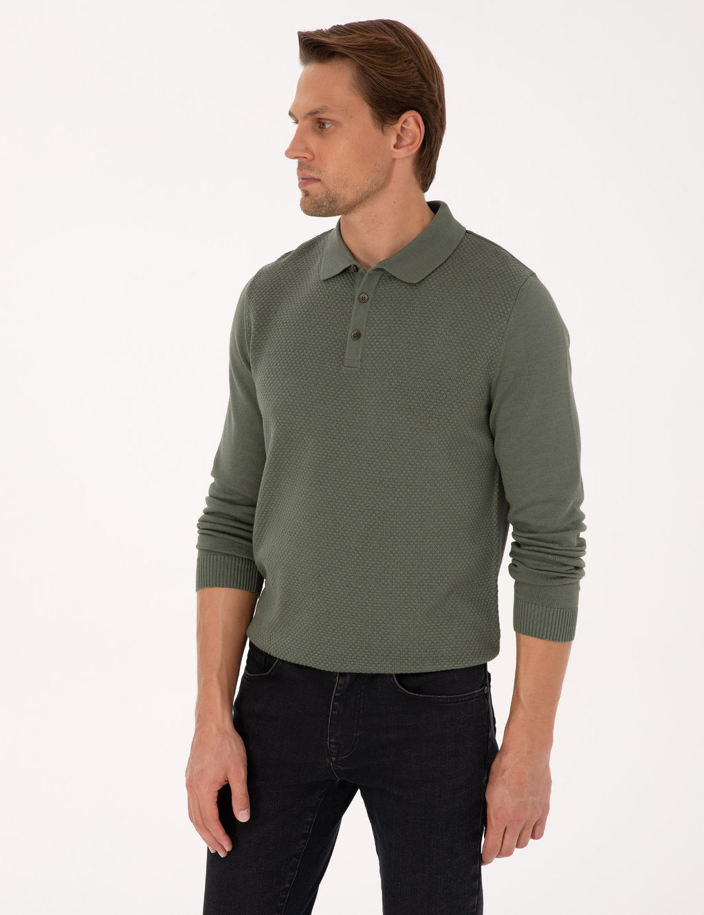 Duman Slim Fit Polo Yaka D__meli Triko Kazak - Pierre cardin фото 3