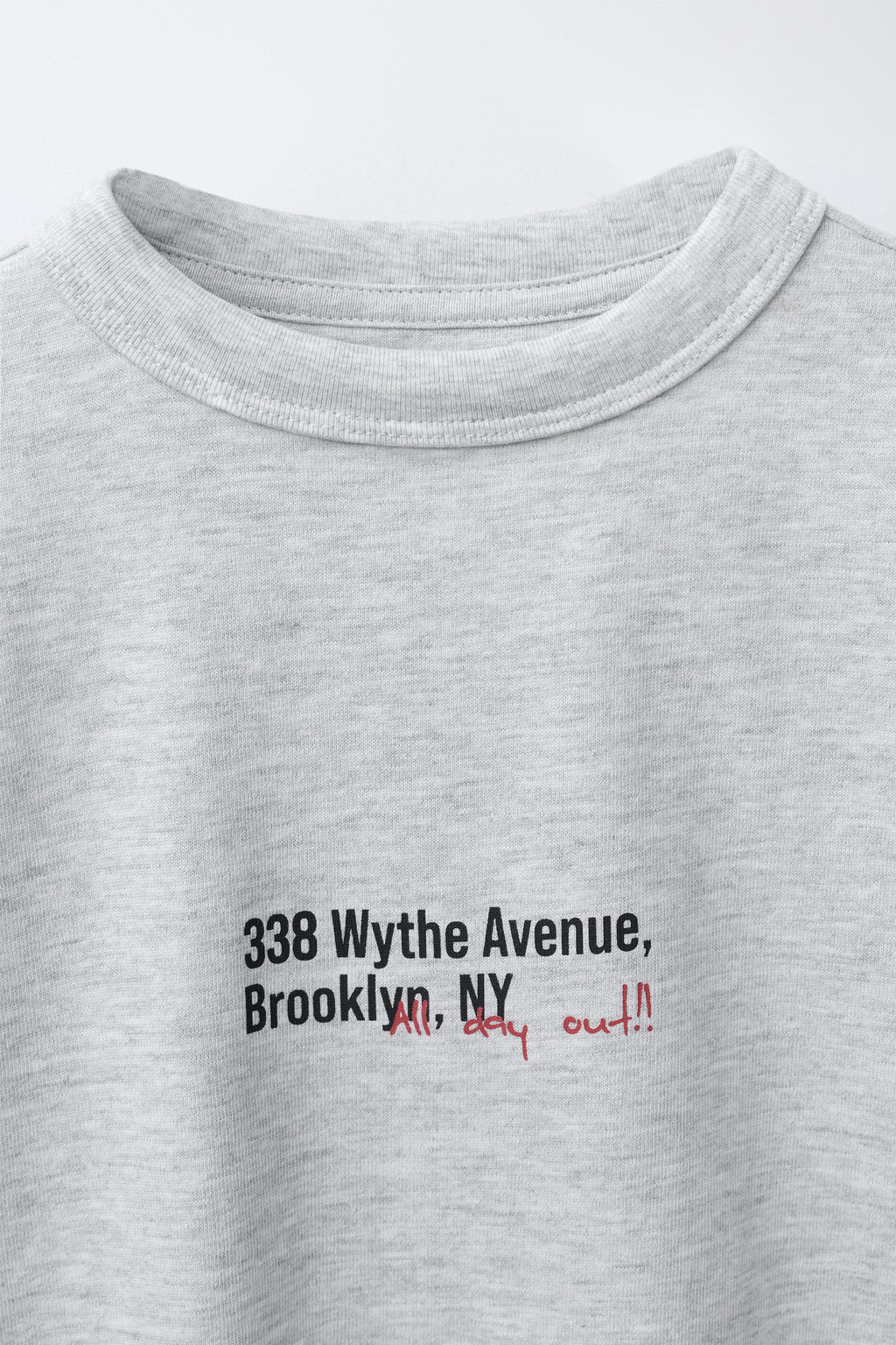 CAMISETA COMFY TEXTO / Gris vigor? - Zara фото 4