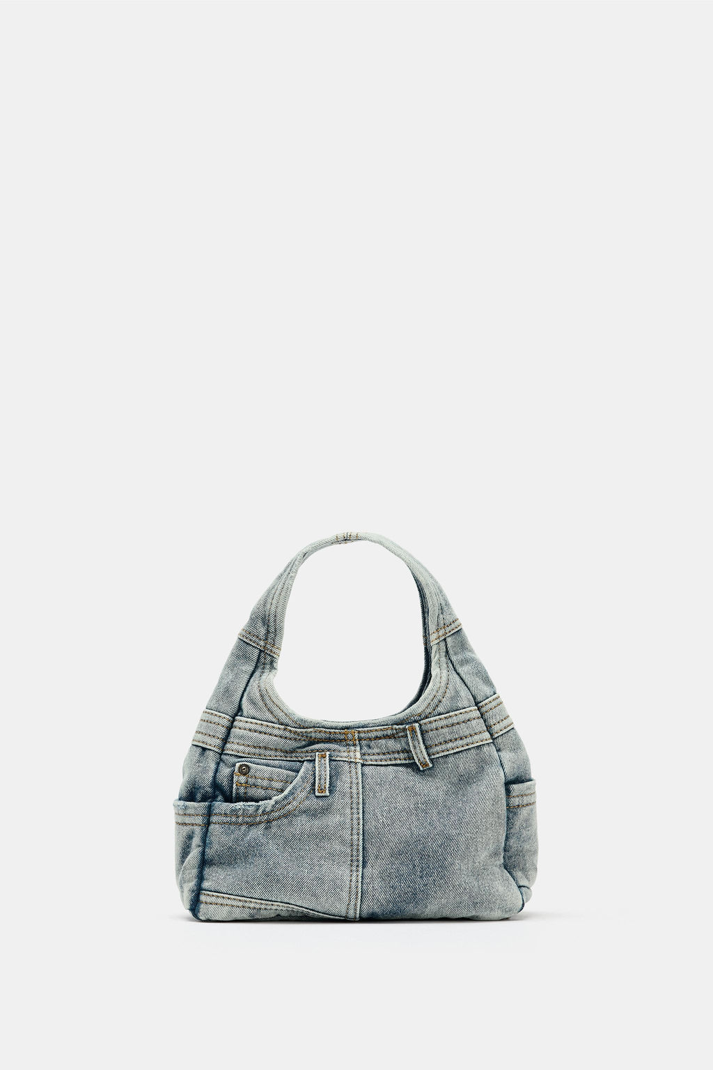 BOLSO DE MANO DENIM / Azul Vaquero - Zara фото 3