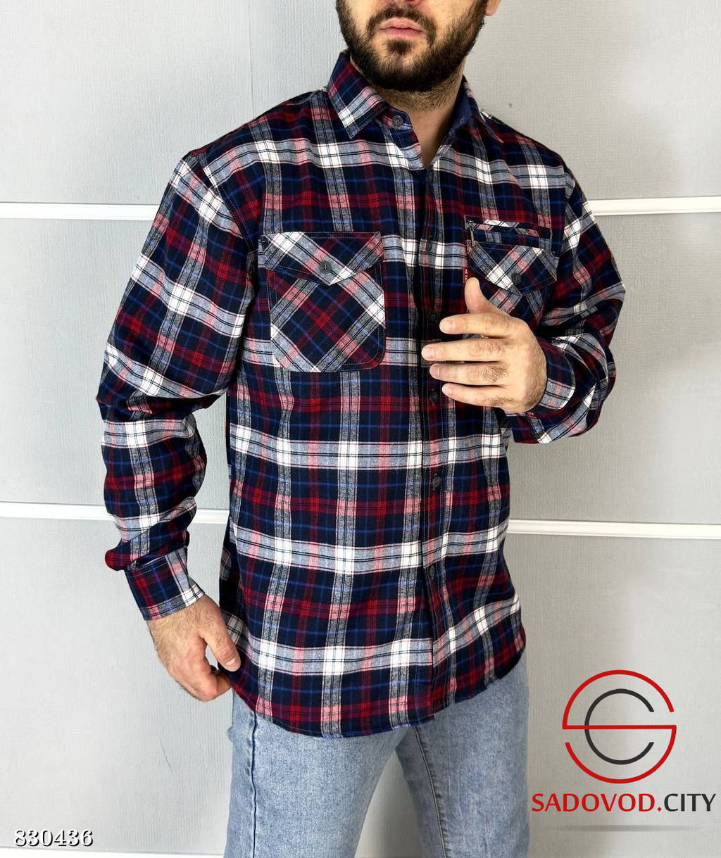 Рубашка мужская в клетку