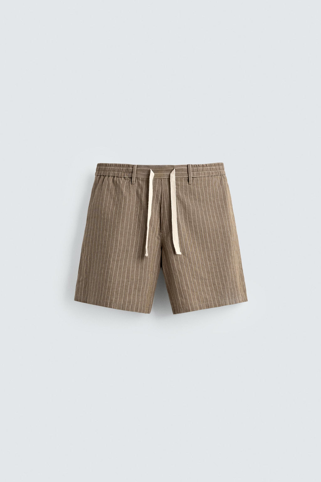 BERMUDA RELAXED FIT ALGOD?N - LINO / Marr?n / Crudo - Zara фото 6
