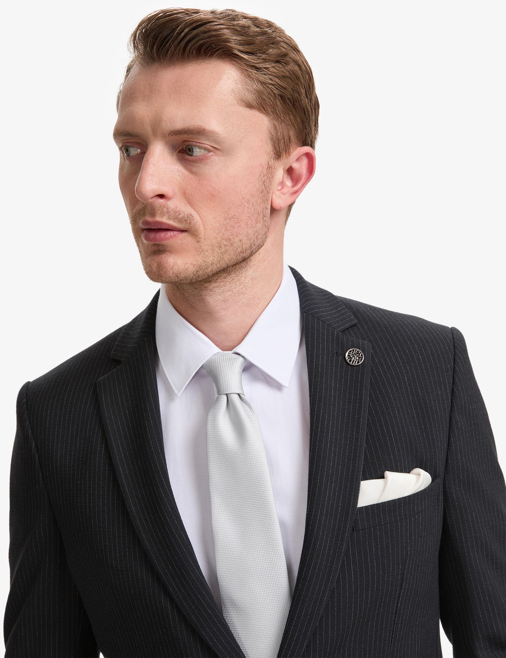 Lacivert Ex. Slim Fit _izgili Tak_m Elbise