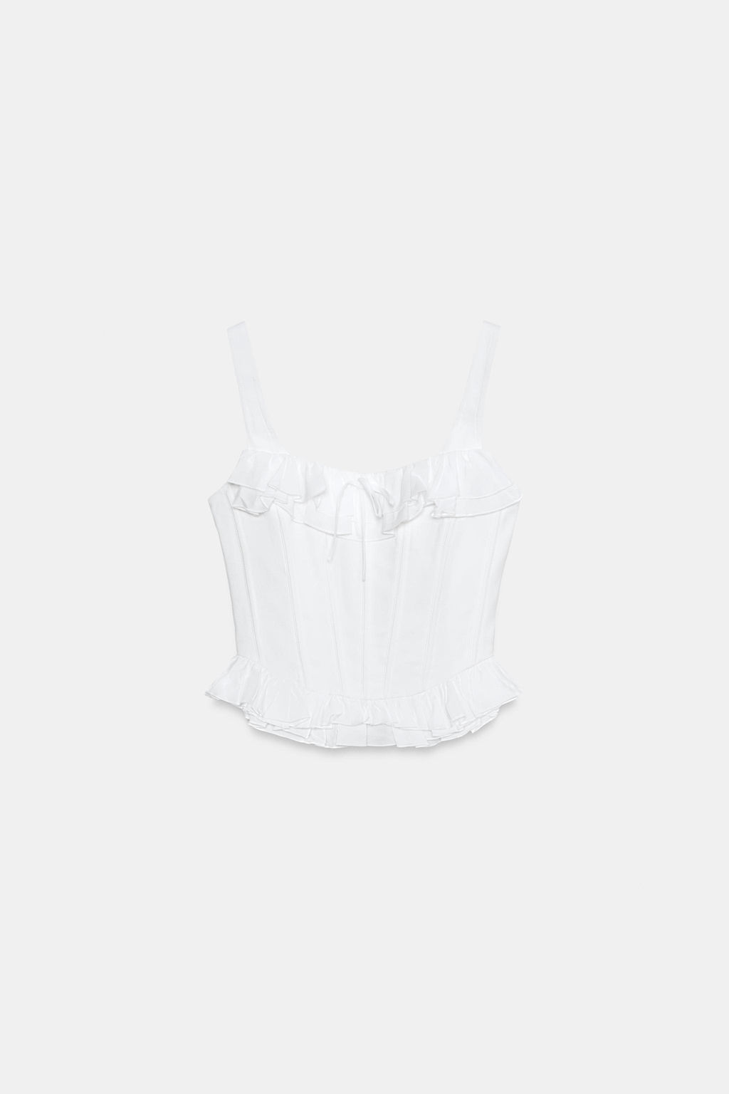 TOP CORSETERO VOLANTES / Blanco - Zara фото 5