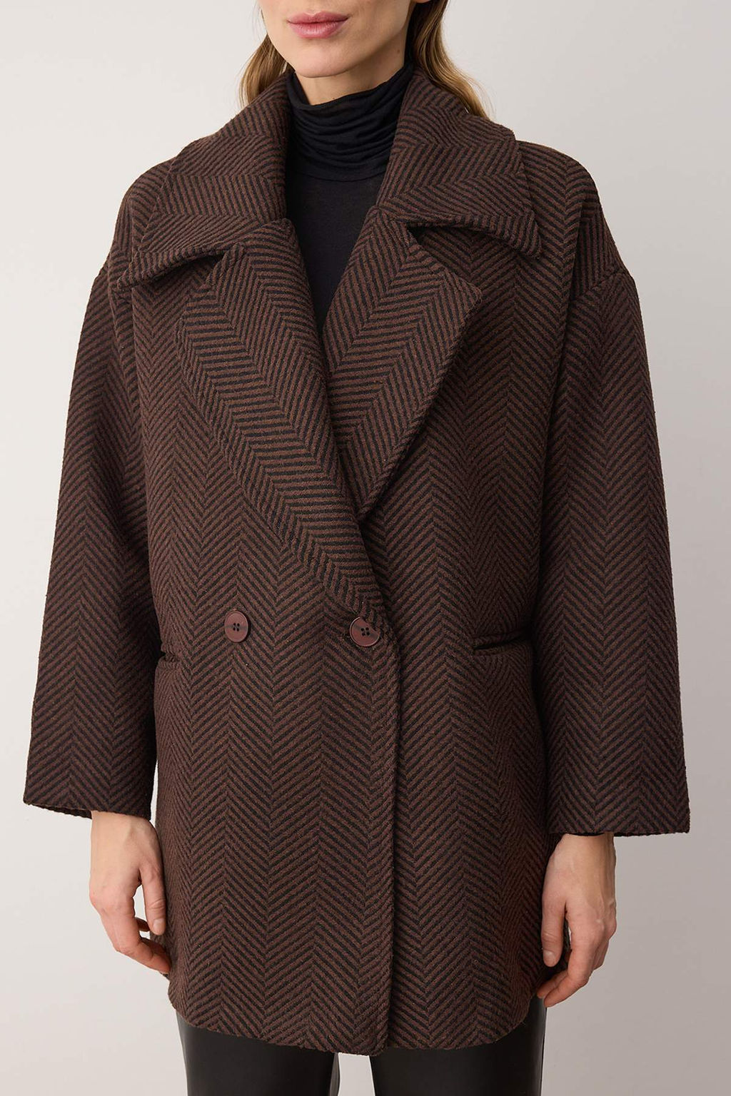 Kahverengi Oversize Diagonel Mono Kapama Midi Kase Kaban TWOAW26KB00075 - Trendyolmilla фото 3