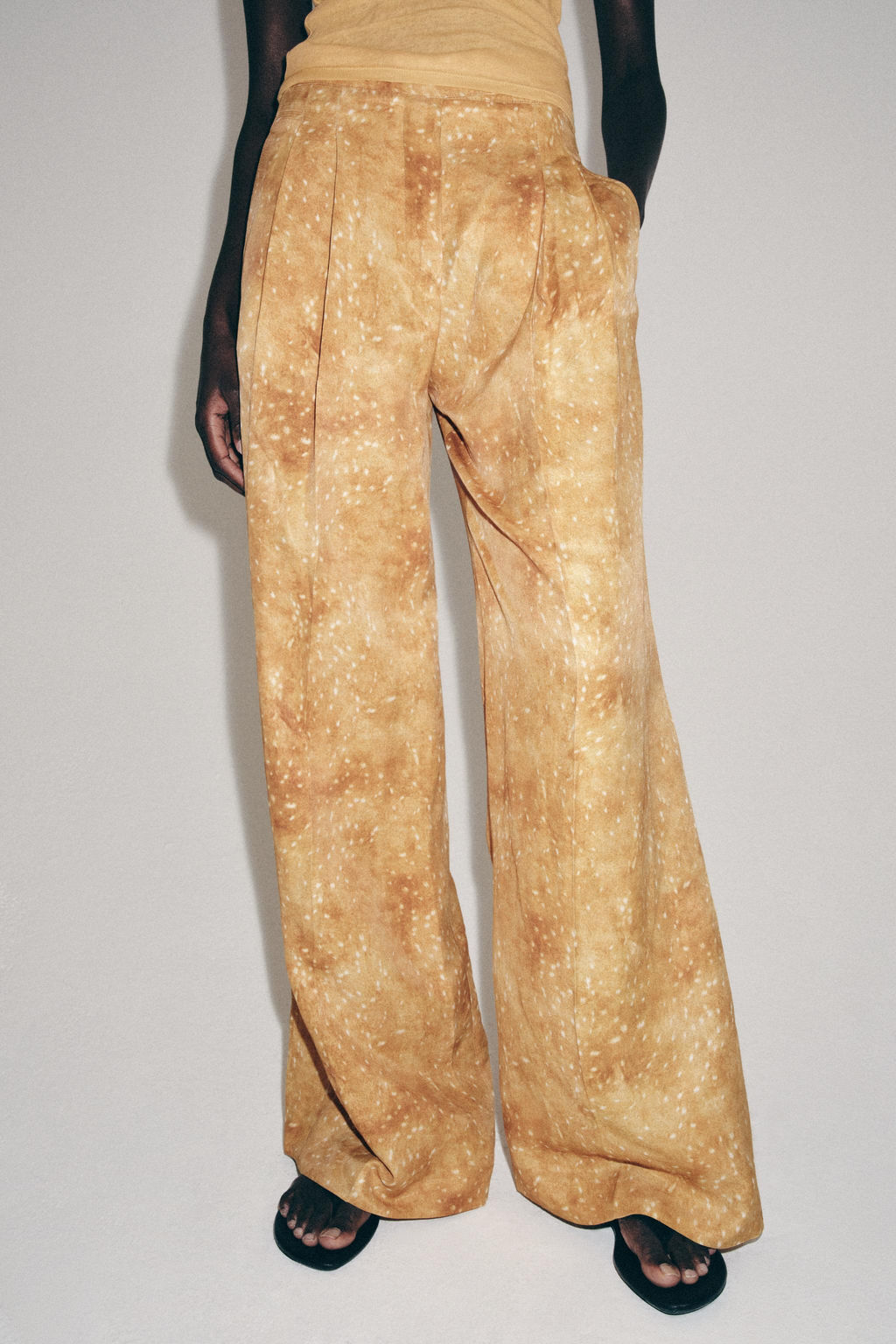 PANTAL?N ESTAMPADO ZW COLLECTION / Ocre