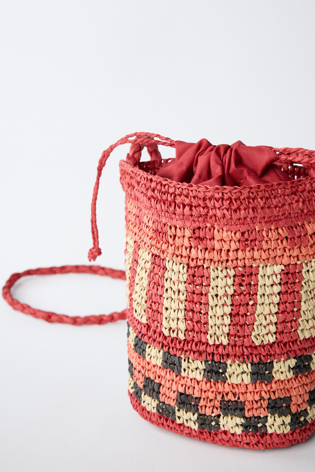 BANDOLERA RAFIA / Rojo - Zara фото 3