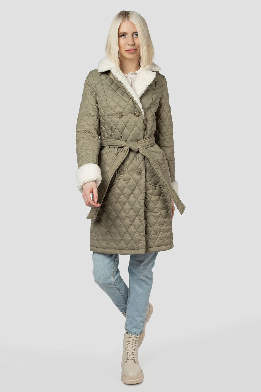 Пальто плащевка+ Утеплитель: Синтепон 150 г/м демисезонное - El podio фото 17