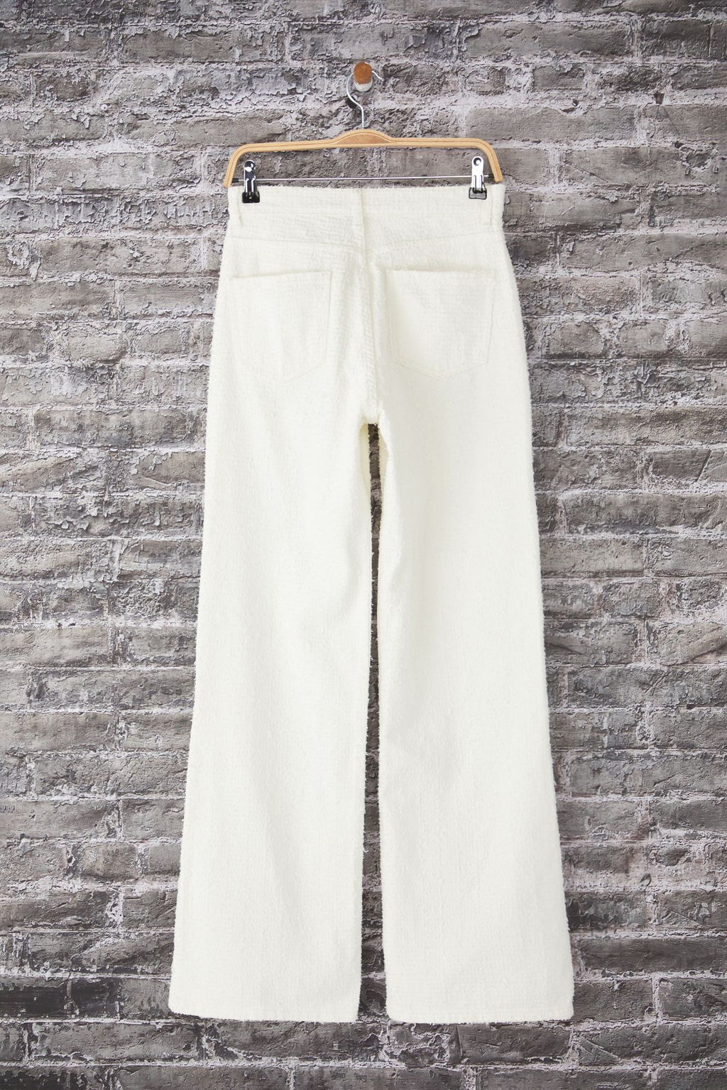 Beyaz Dokulu Yuksek Bel Wide Leg Jeans TWOSS25JE00043 - Trendyolmilla фото 9