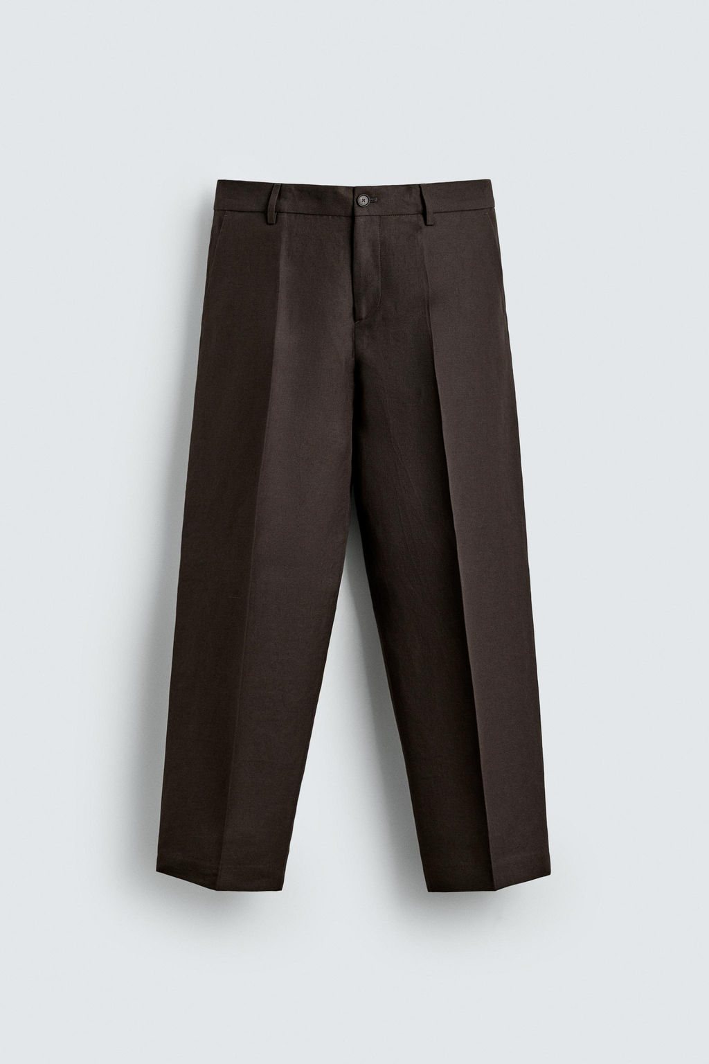 PANTAL?N TRAJE 100% LINO LIMITED EDITION / Marr?n - Zara фото 5