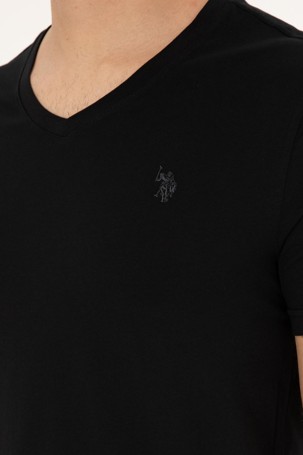 U. S. Polo Assn / Мужская черная базовая футболка - U.s. polo assn фото 7