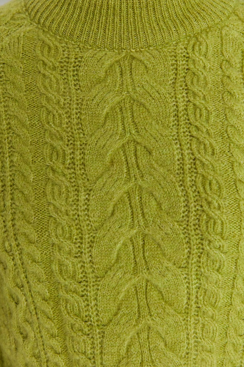 Yesil Yumusak Dokulu Sac Orgulu Triko Kazak TWOAW21KZ0109 - Trendyolmilla фото 4