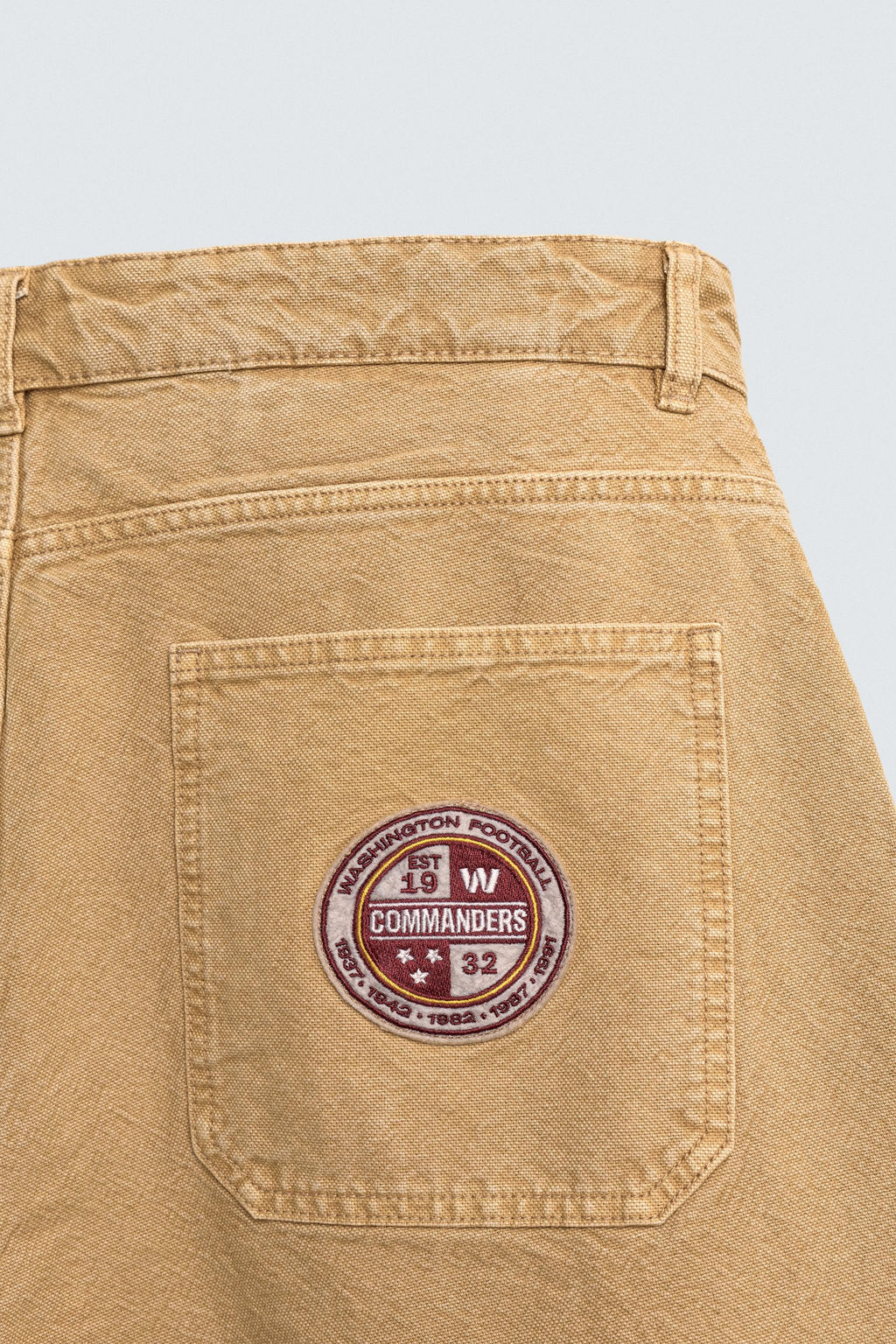 BAGGY FIT NFL WASHINGTON COMMANDERS EMBROIDERED PATCH TROUSERS - Zara фото 7