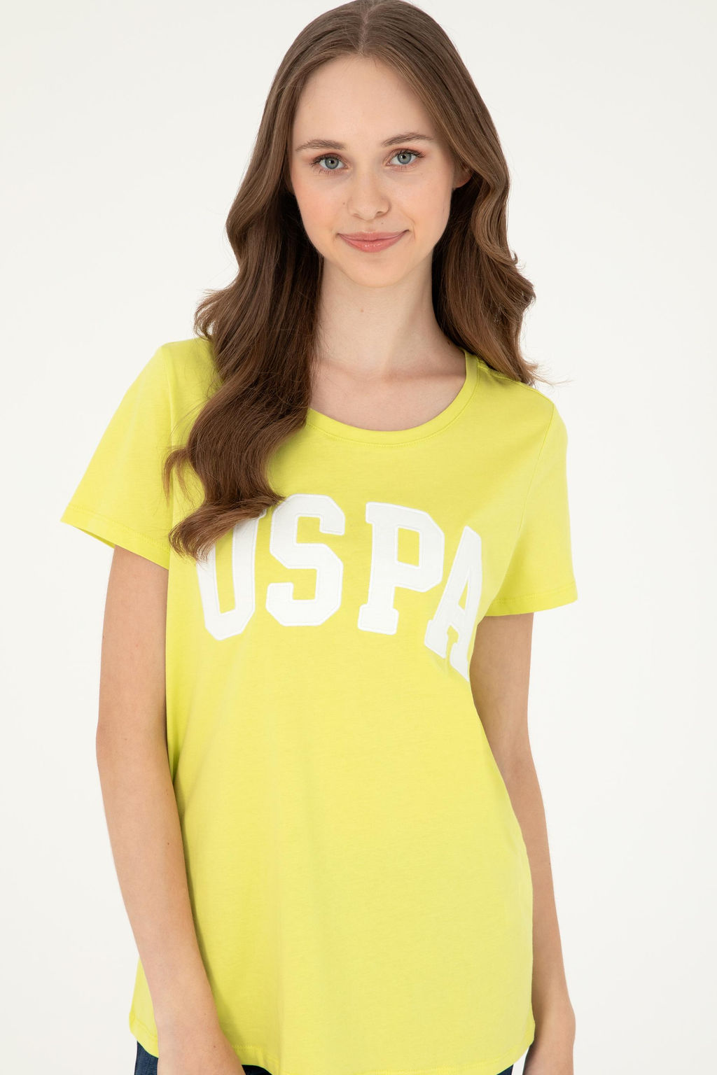 Женская базовая футболка фисташкового цвета Неожиданная скидка в корзине - U.s. polo assn фото 3