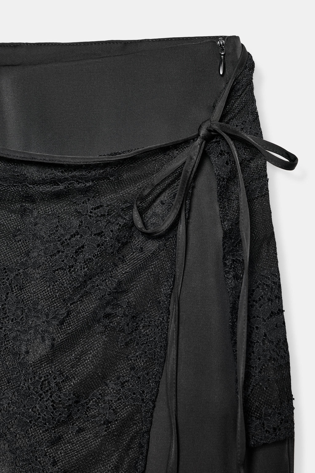 SATIN PAREO LACE TROUSERS - Zara фото 6