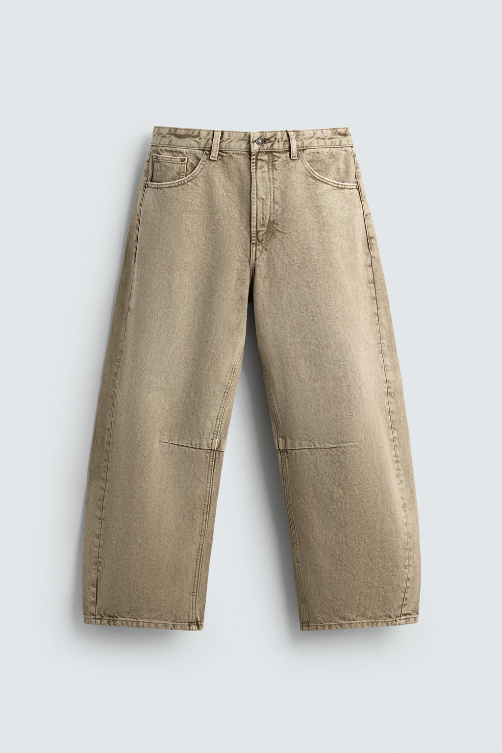 WASHED BARREL FIT TROUSERS - Zara фото 17