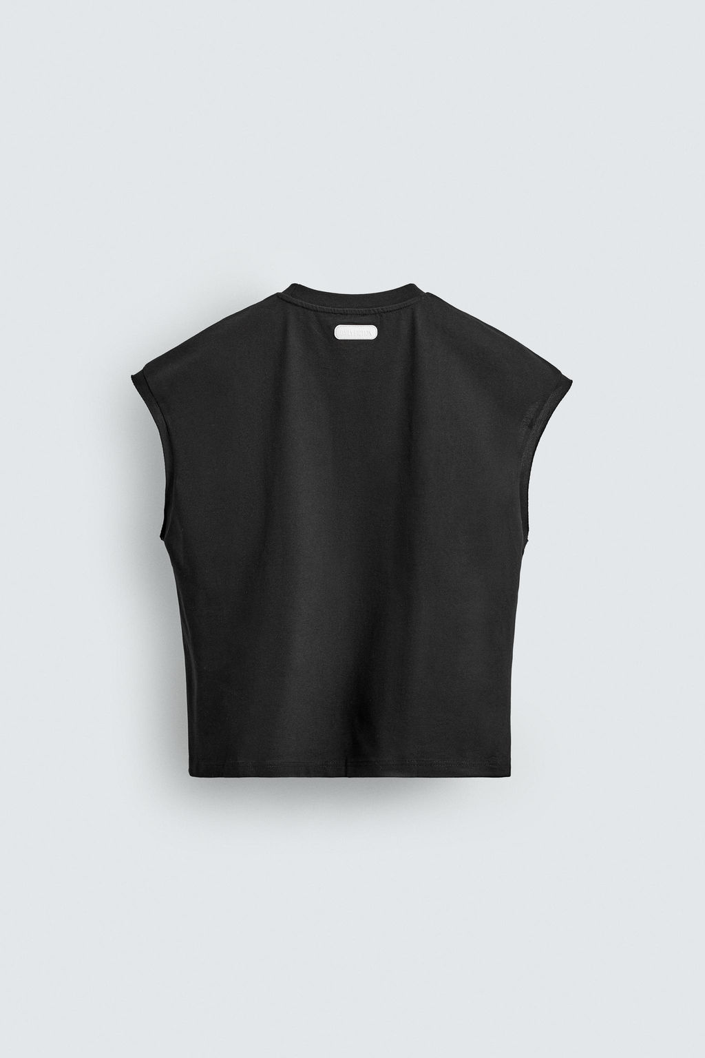 CAMISETA TANK RELAXED FIT TEXTO / Negro