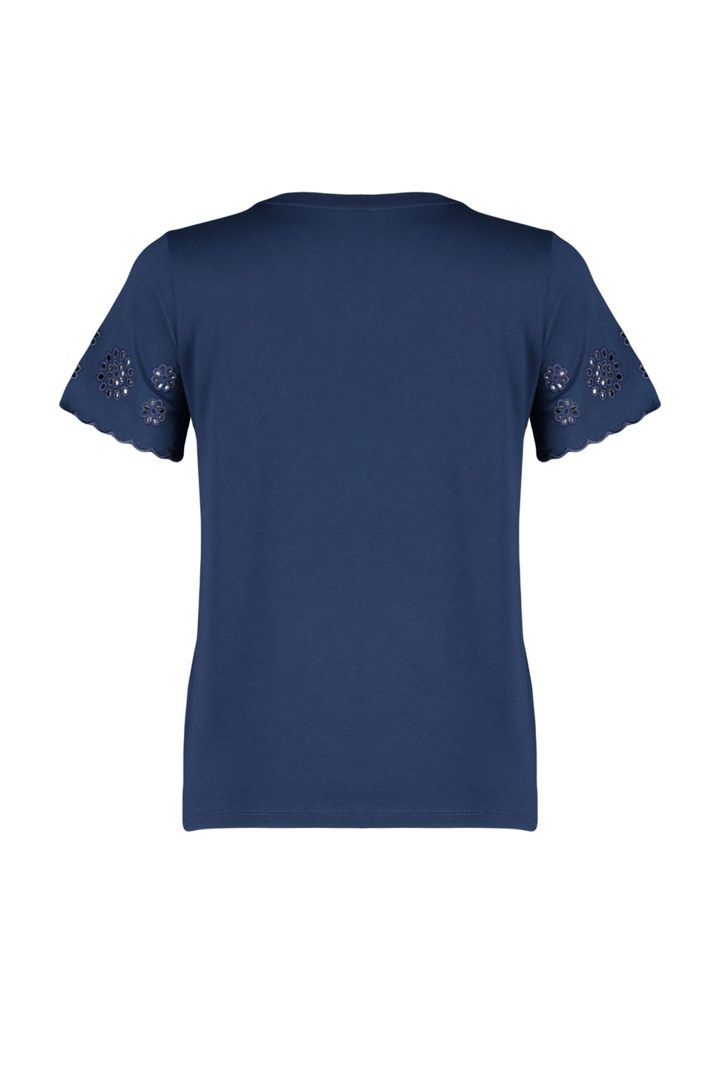 TRENDYOLMILLA Lacivert Brode Detayl? Regular/Basic Kal?p Orme T-Shirt TWOSS24TS00068  фото 7