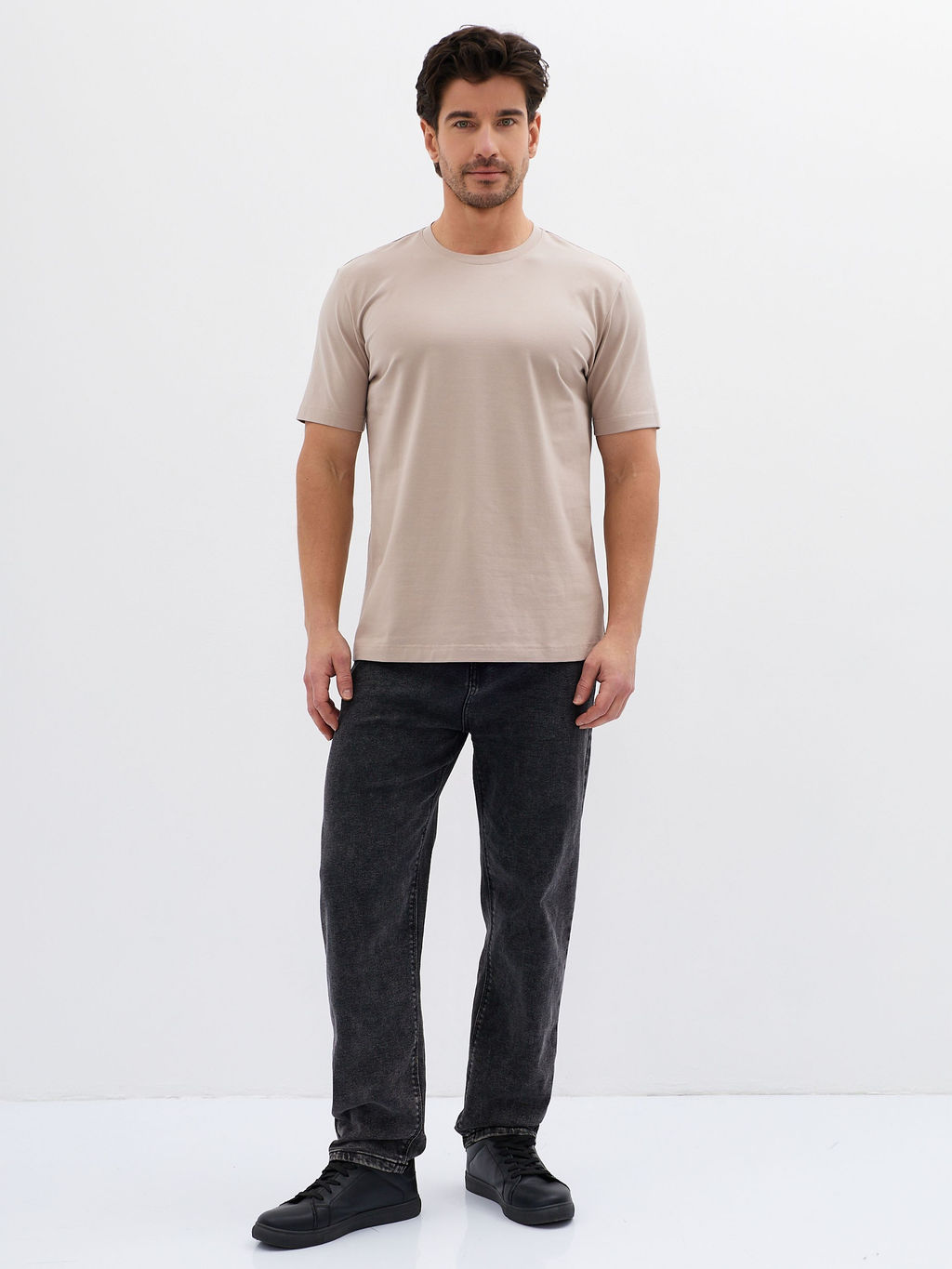 Футболка мужская короткий рукав GREG G145-KO-HJ-20115-N (серо-бежевый)