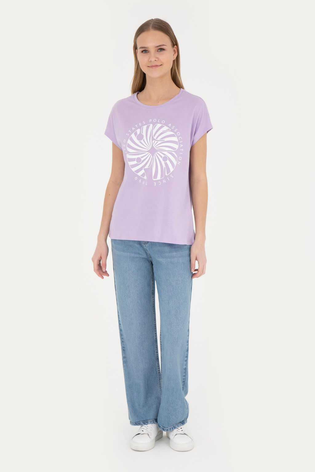 Женская сиреневая футболка - U.s. polo assn фото 11