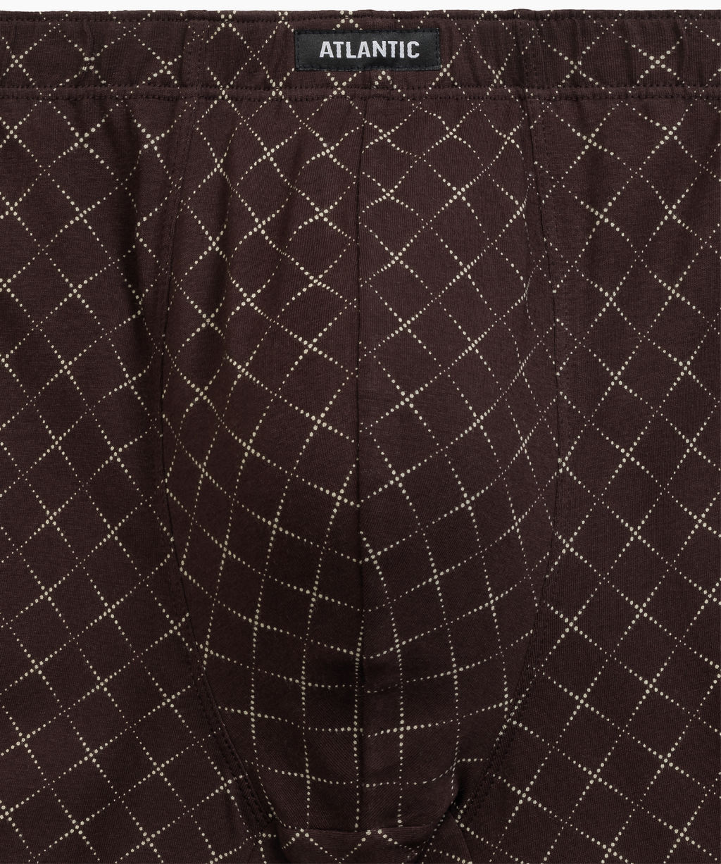 ATLANTIC 3MH-216 Трусы шорты Check - набор 3 шт. океан + темно-синий + коричневый  фото 6