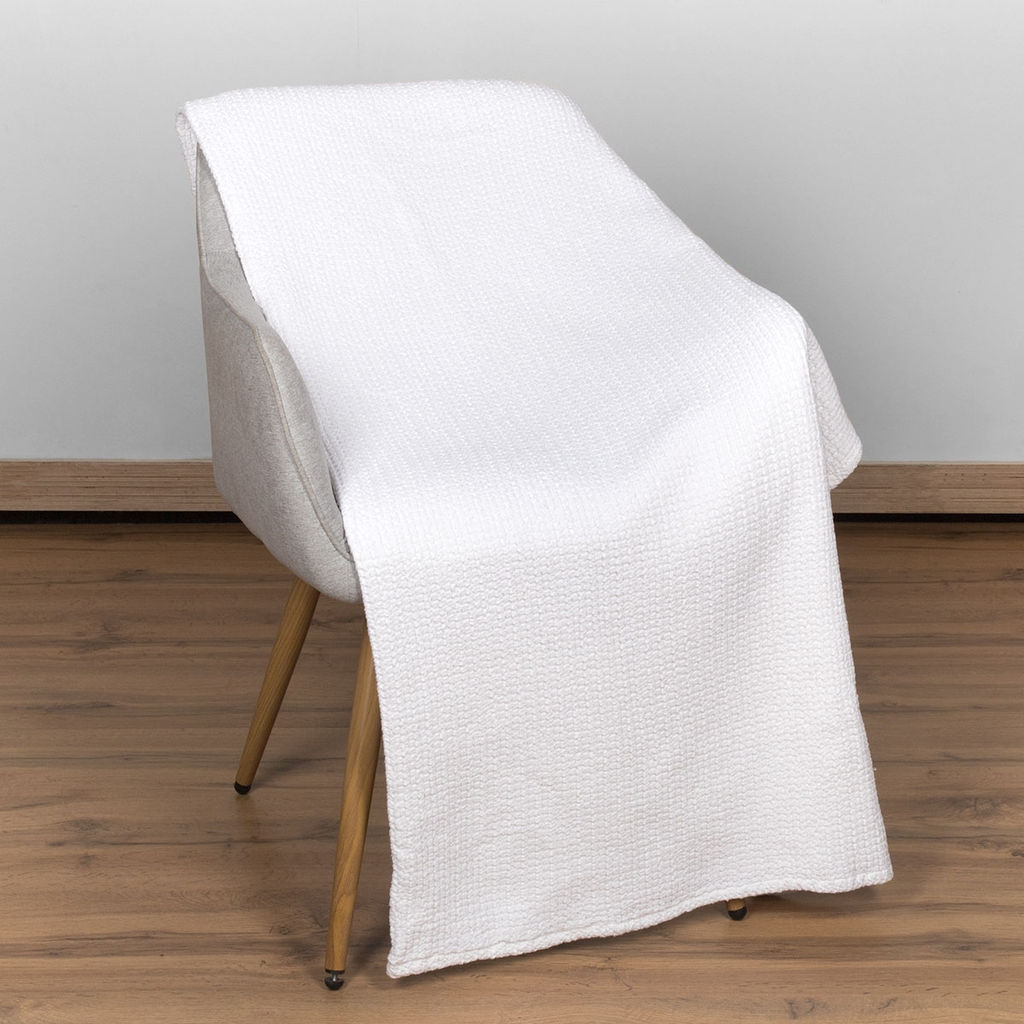 4651 Плед 130*90 цв.белый