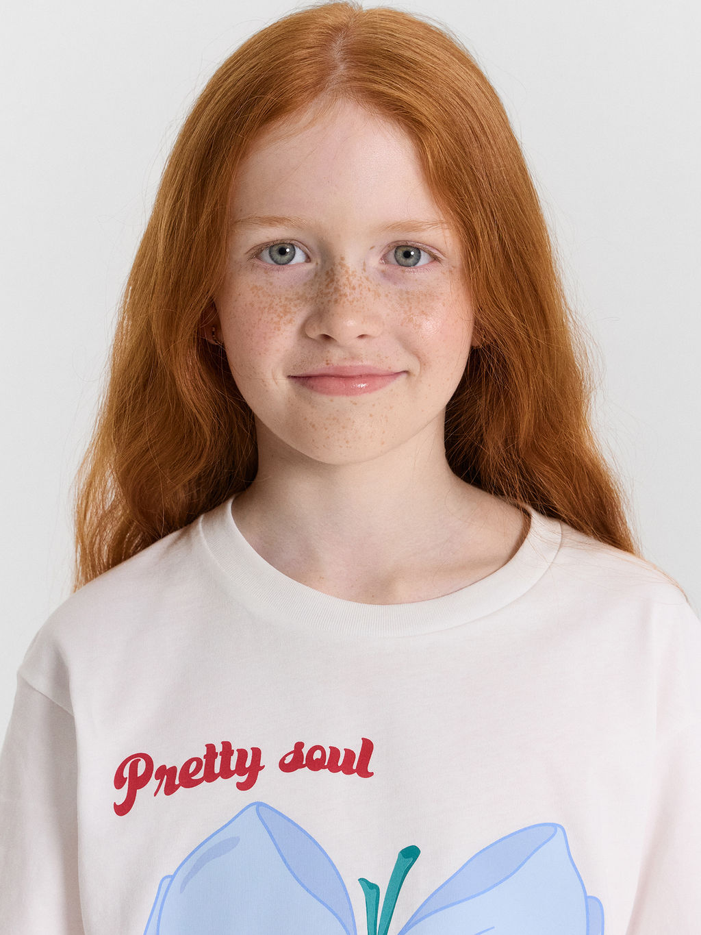 Футболка для девочек белая с принтом и надписью pretty soul - Mark formelle фото 4