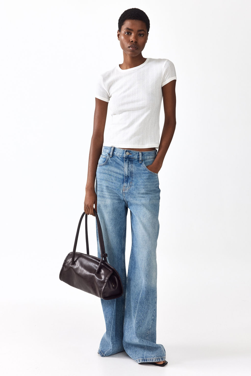 Camiseta en punto pointelle - H&m фото 8