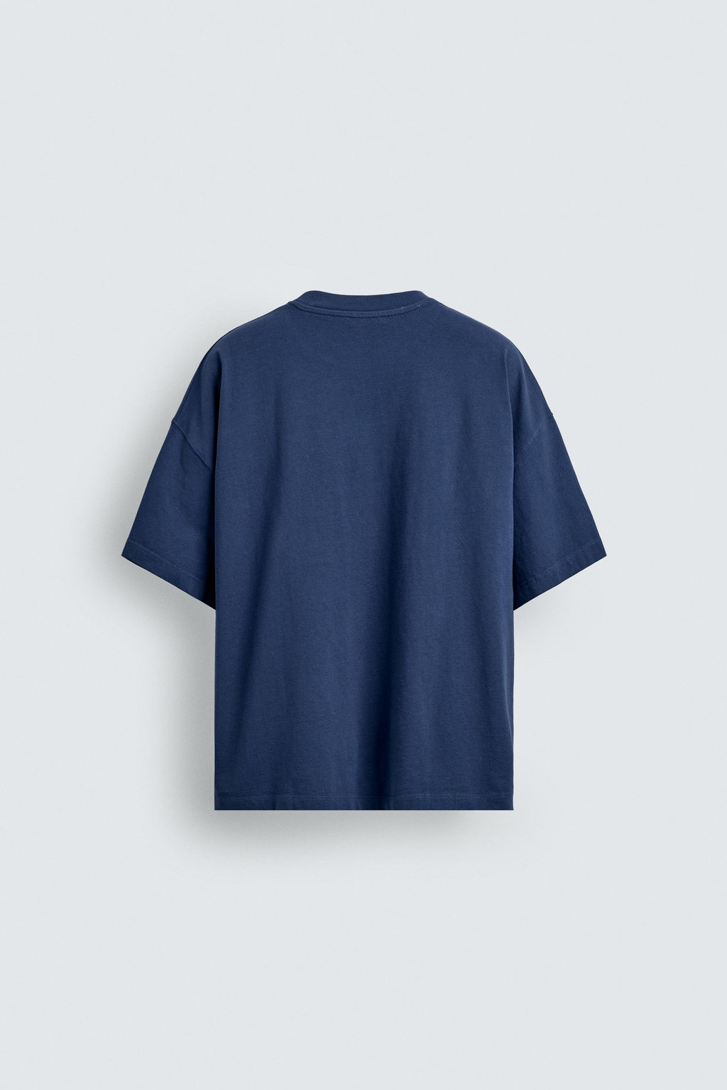CAMISETA  BORDADO ESTAMPADO COMBINADOS / Marino